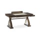 Black Eucalyptus & Silver Espresso Desk with Wood Stretcher