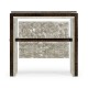 Black Eucalyptus & Silver Espresso Nightstand with Drawers