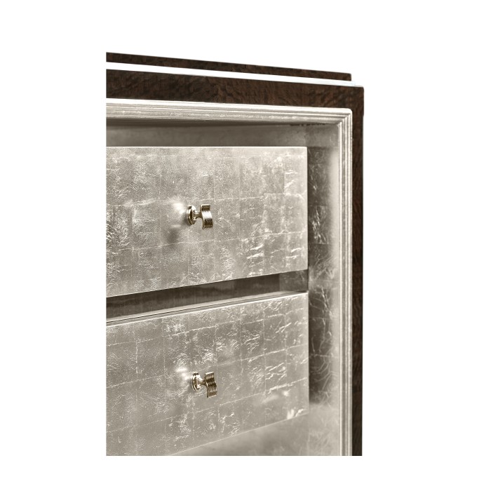 Black Eucalyptus & Silver Espresso Nightstand with Drawers