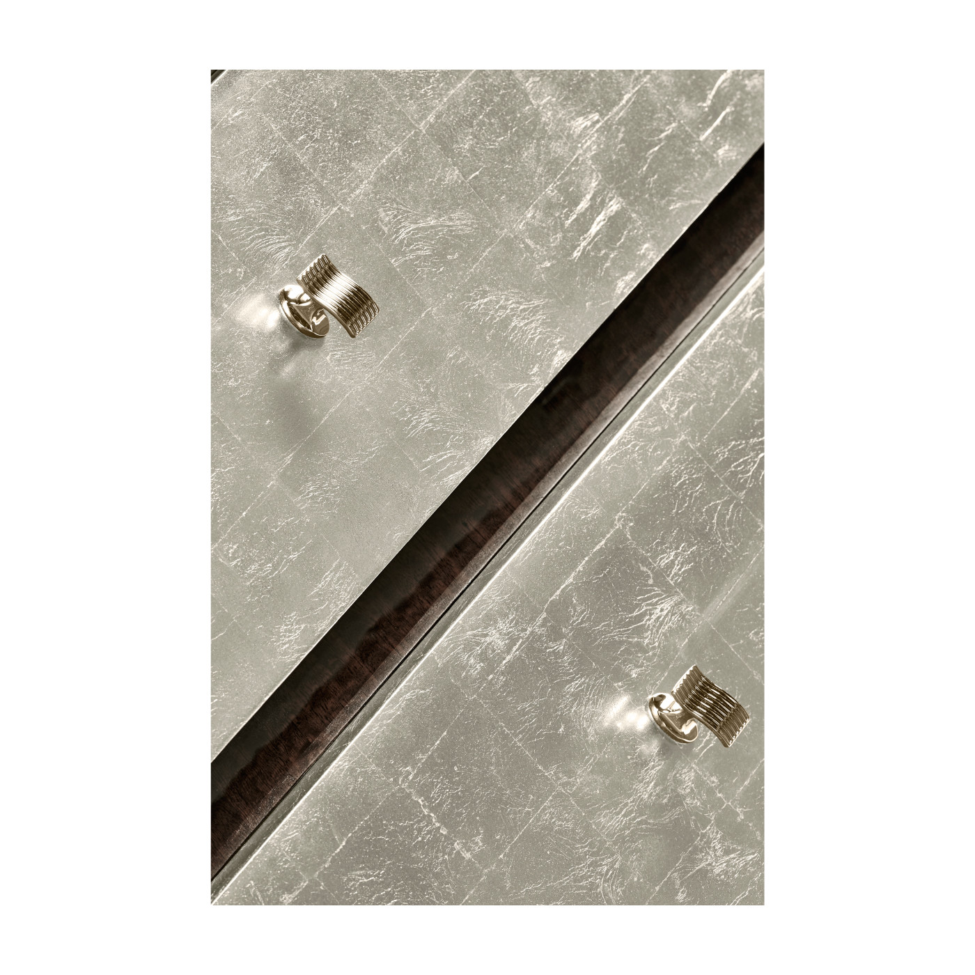 Black Eucalyptus & Silver Espresso Nightstand with Drawers