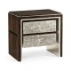Black Eucalyptus & Silver Espresso Nightstand with Drawers
