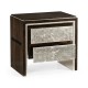 Black Eucalyptus & Silver Espresso Nightstand with Drawers