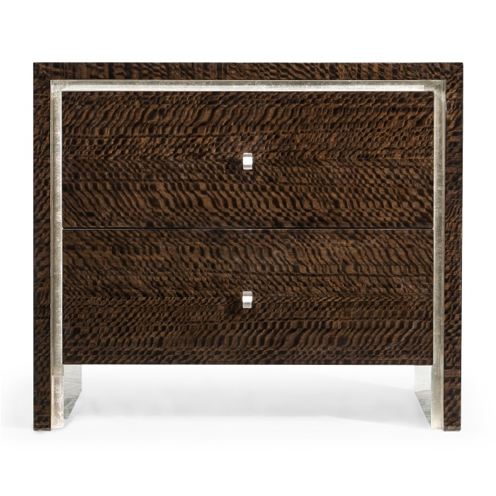 Black Eucalyptus Nightstand with Drawers
