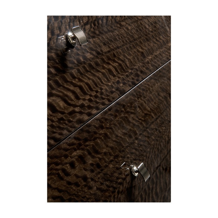 Black Eucalyptus Nightstand with Drawers
