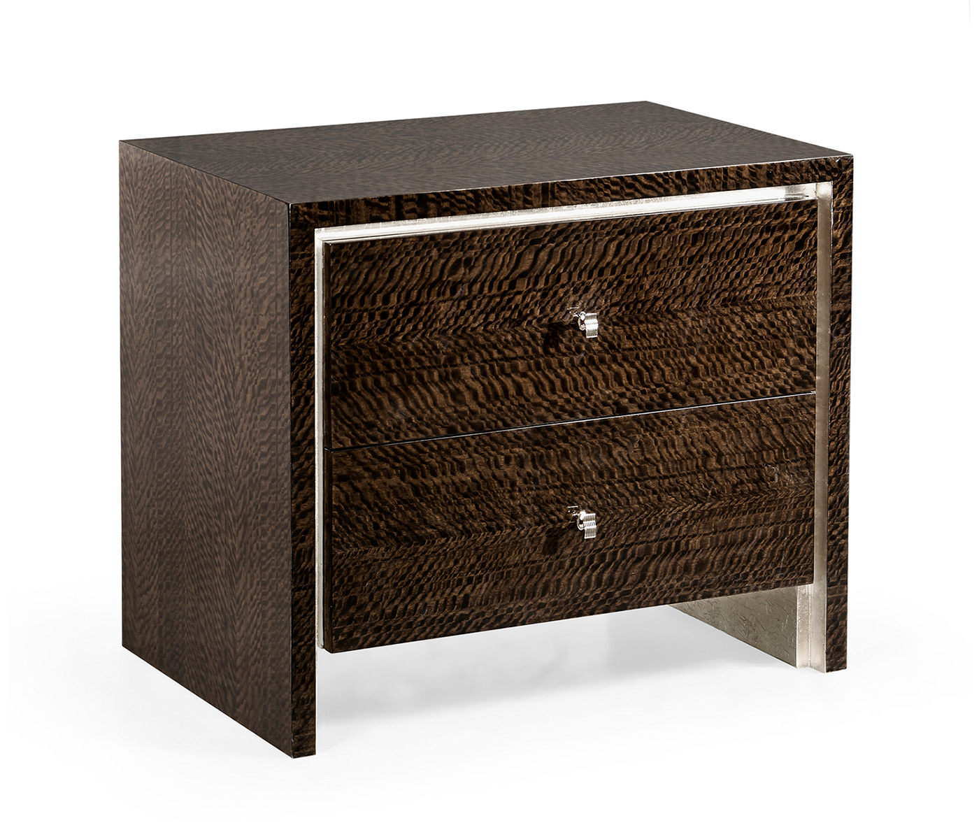 Black Eucalyptus Nightstand with Drawers