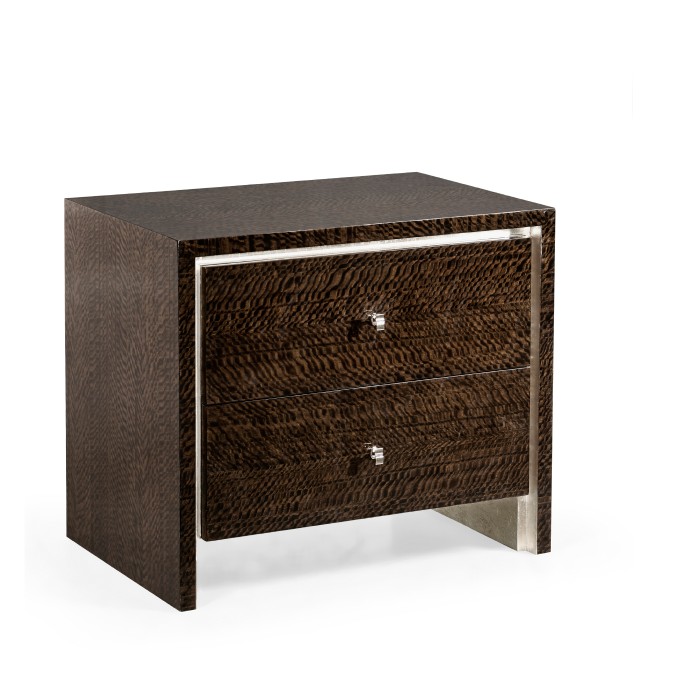 Black Eucalyptus Nightstand with Drawers