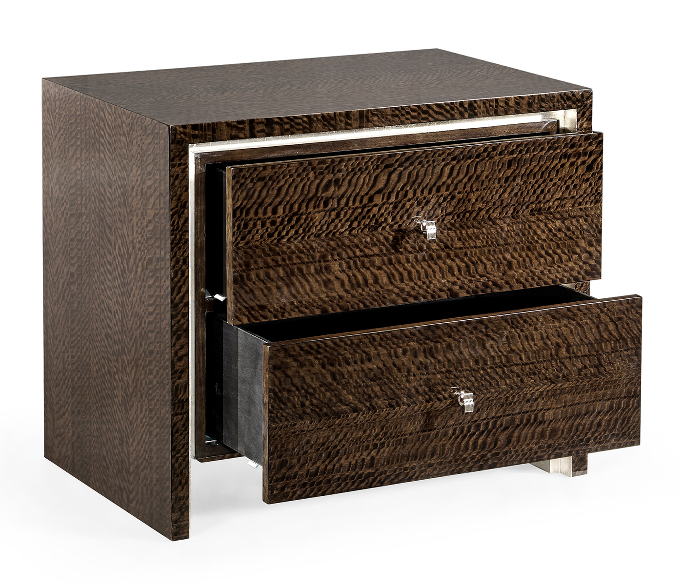 Black Eucalyptus Nightstand with Drawers