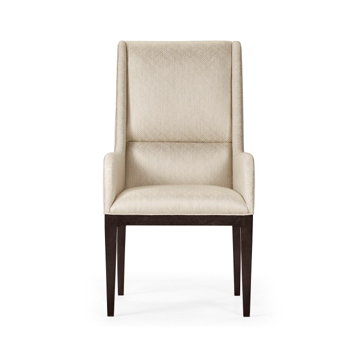 Geometric Channel Back Arm Chair