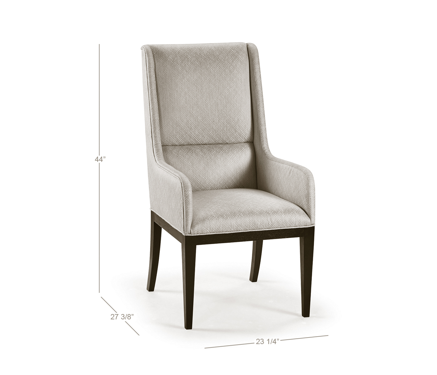 Geometric Channel Back Arm Chair