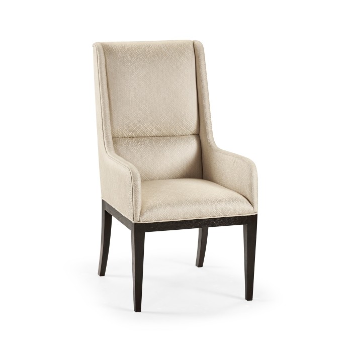 Geometric Channel Back Arm Chair