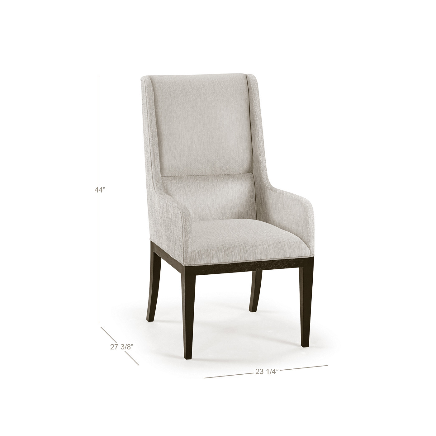 Geometric Channel Back Arm Chair