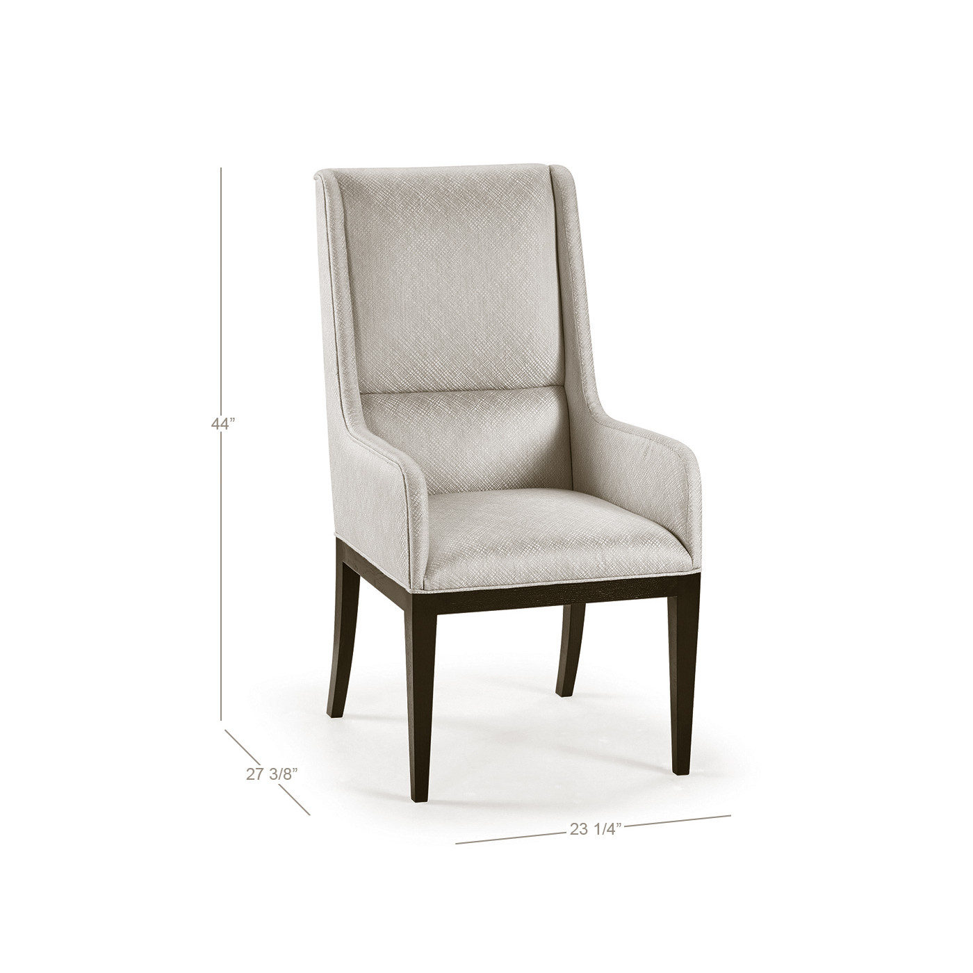 Geometric Channel Back Arm Chair