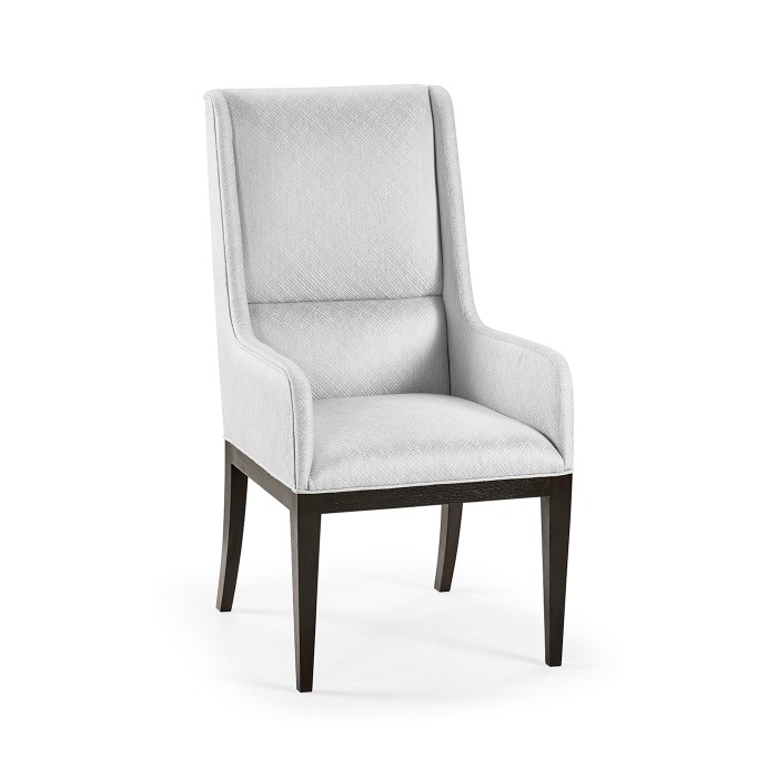 Geometric Channel Back Arm Chair