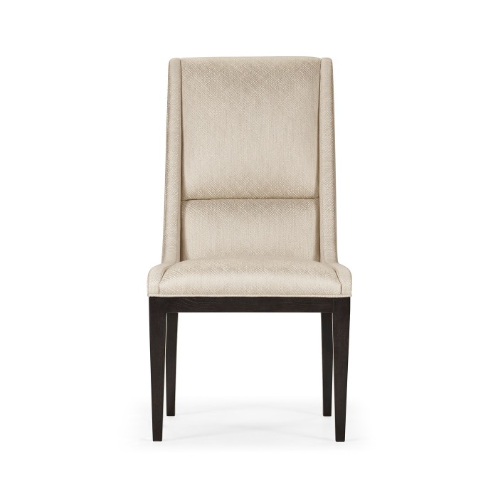 Geometric Channel Back Side Chair