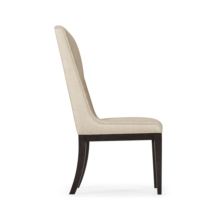 Geometric Channel Back Side Chair