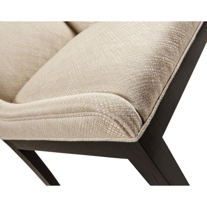 Geometric Channel Back Side Chair