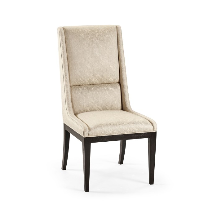 Geometric Channel Back Side Chair