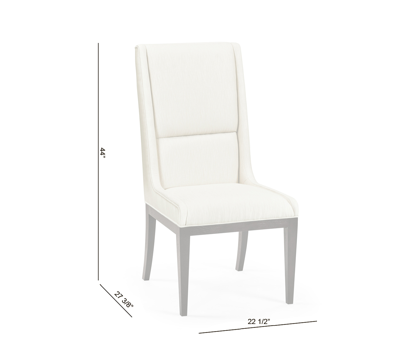 Geometric Channel Back Side Chair