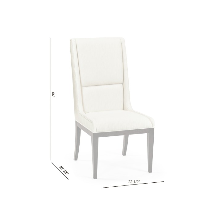Geometric Channel Back Side Chair