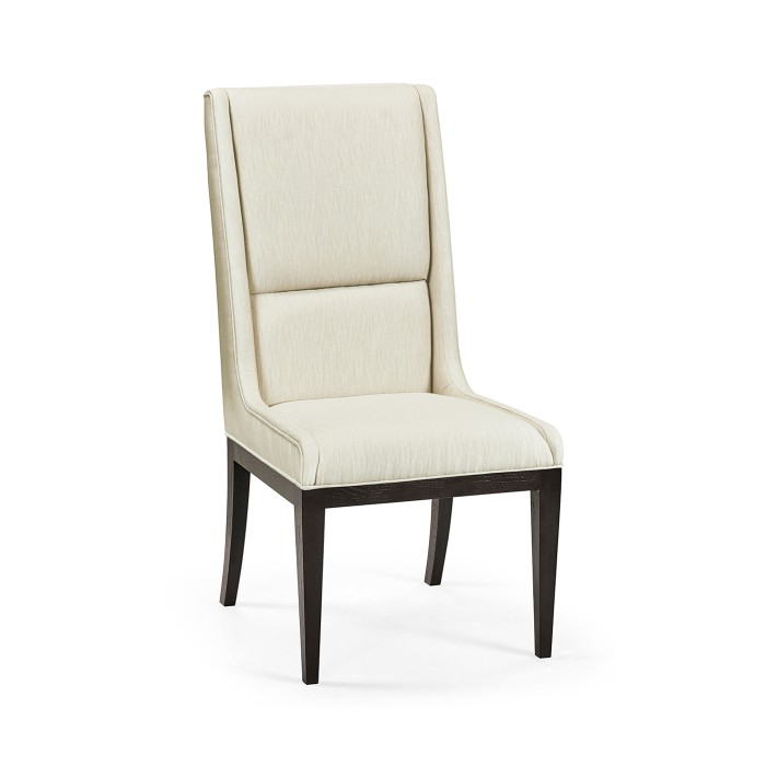 Geometric Channel Back Side Chair
