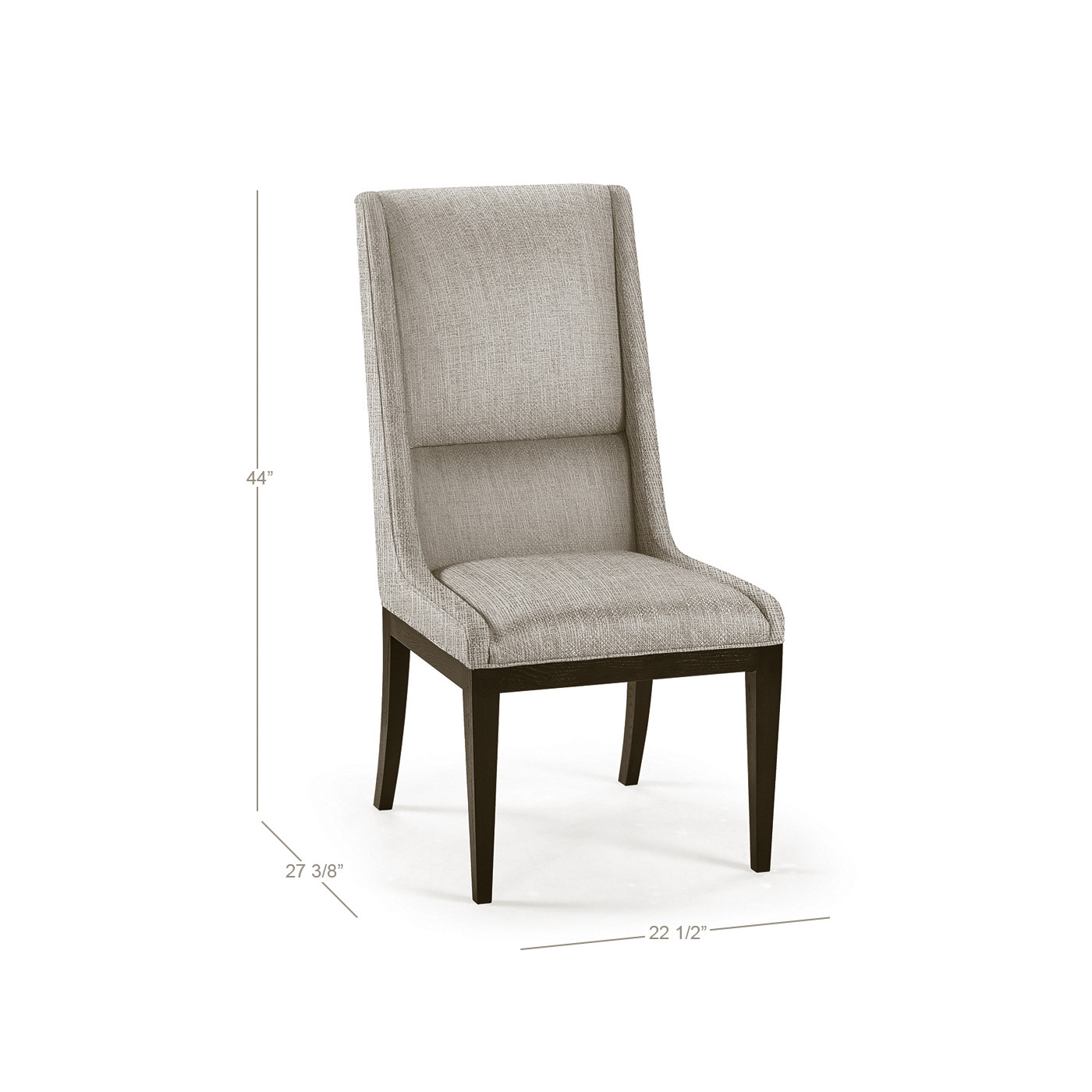 Geometric Channel Back Side Chair