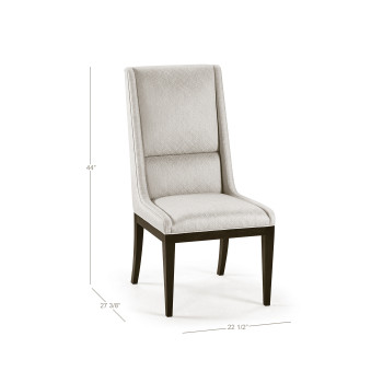 Geometric Channel Back Side Chair