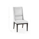 Geometric Channel Back Side Chair