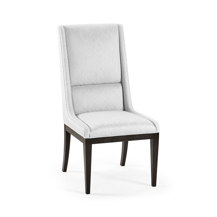 Geometric Channel Back Side Chair