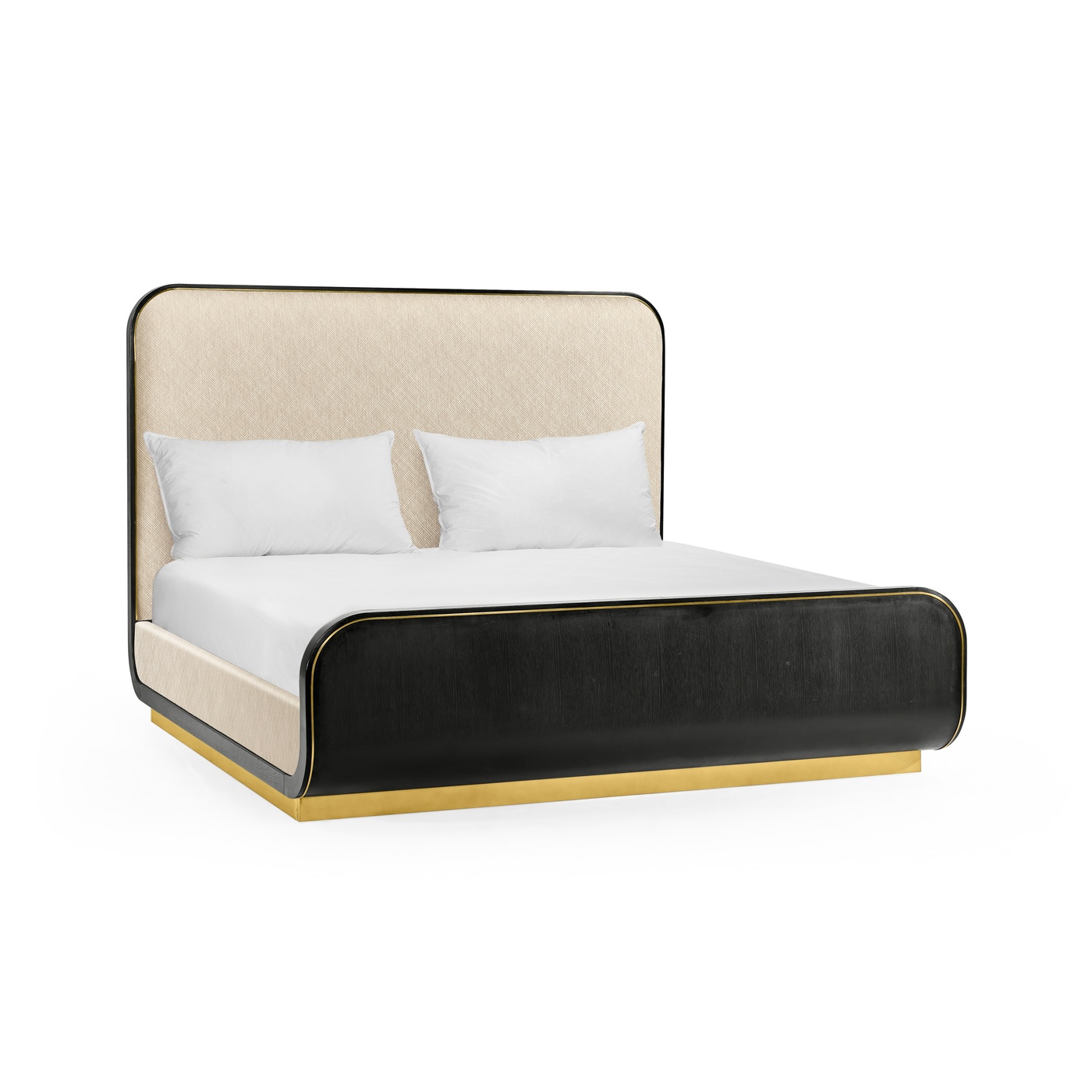 Fusion Curved Ebonised Oak Cali King Bed