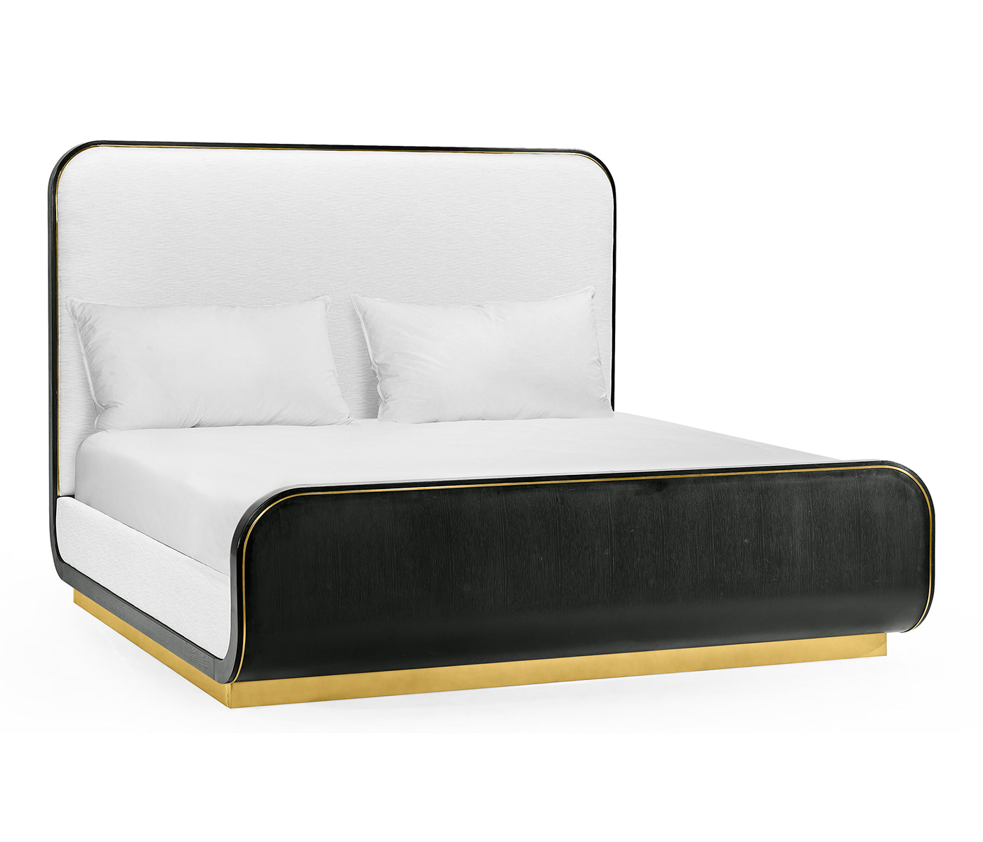 Fusion Curved Ebonised Oak Cali King Bed