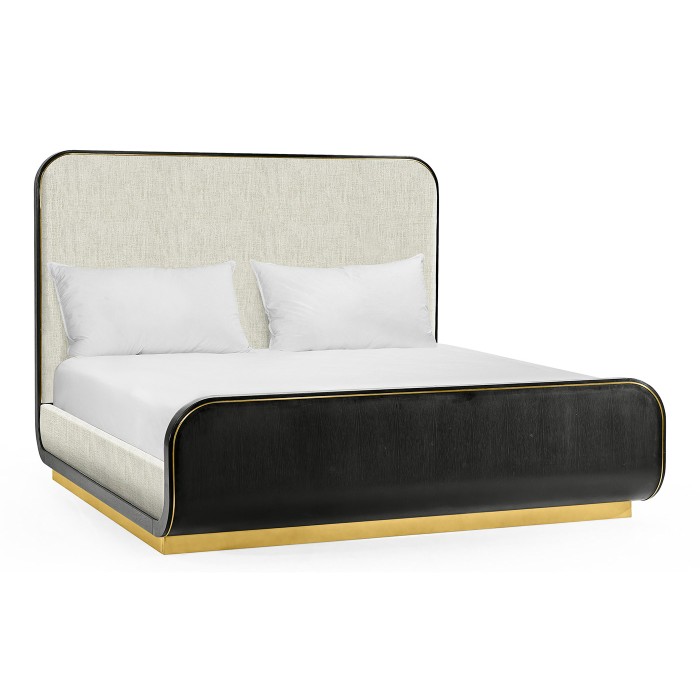 Fusion Curved Ebonised Oak UK King Bed
