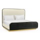 Fusion Curved Ebonised Oak UK Queen Bed