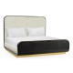 Fusion Curved Ebonised Oak UK Queen Bed