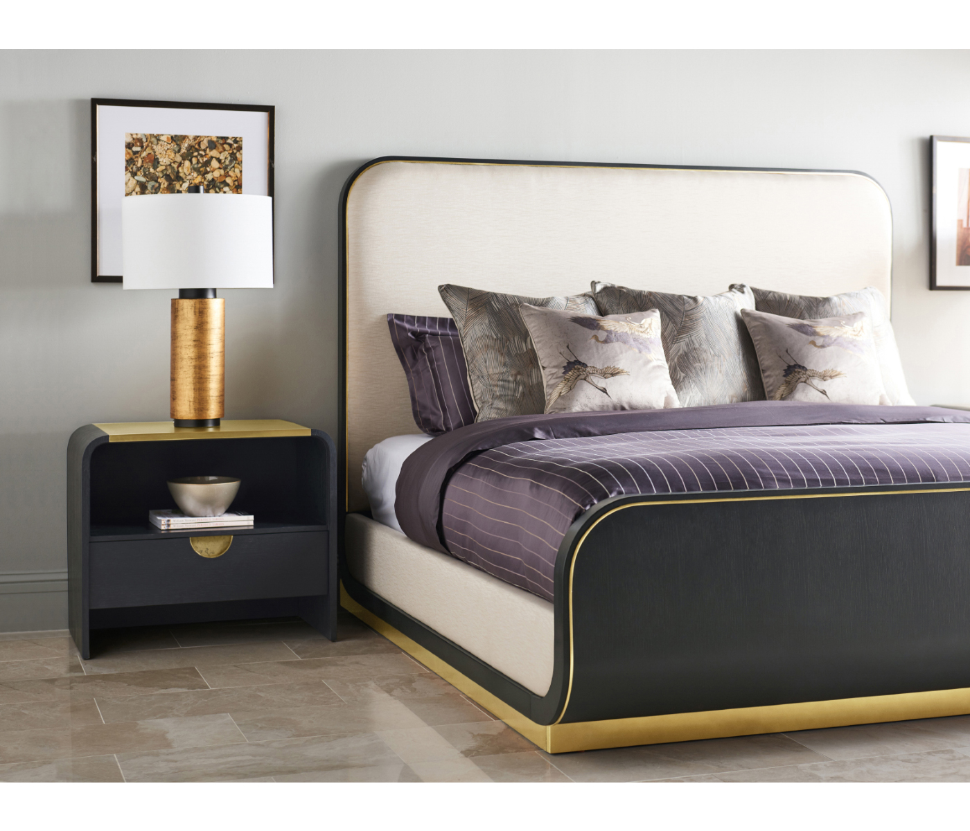 Fusion Curved Oak US King Bed