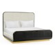 Fusion Curved Ebonised Oak US Queen Bed