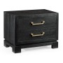 Fusion Ebonized Oak Nightstand with Drawers
