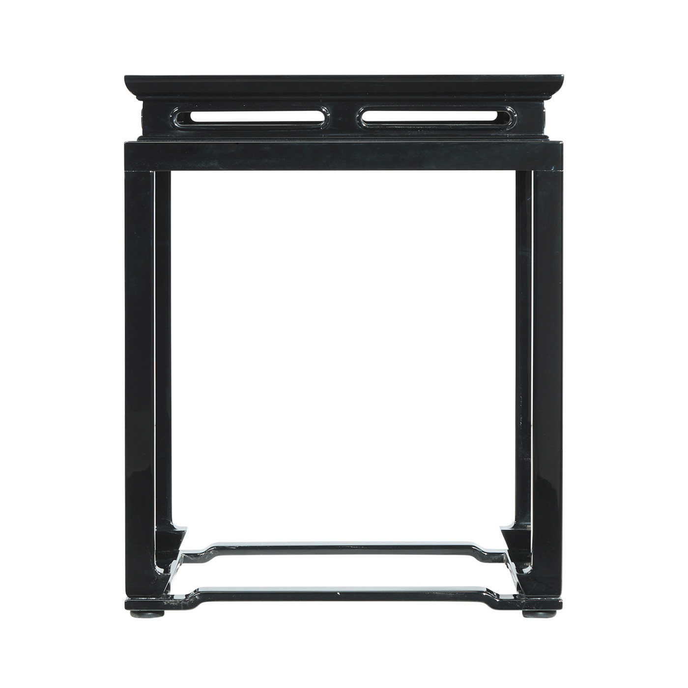 Fusion Smoky Black End Table with Marble Top