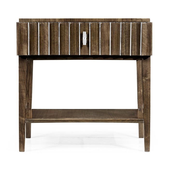 Gatsby Reeded End Table with Shelf