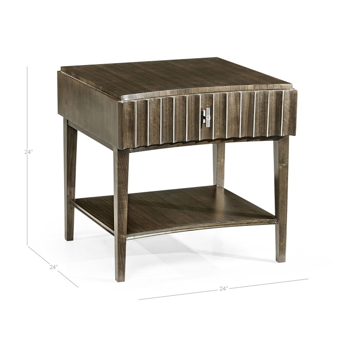 Gatsby Reeded End Table with Shelf
