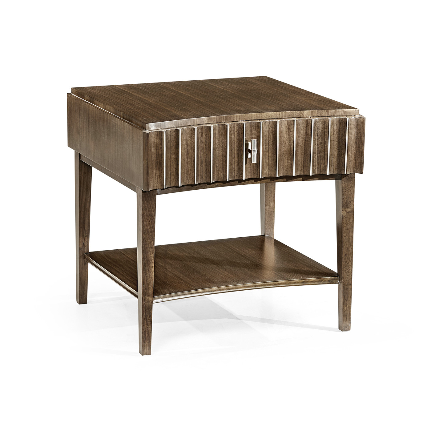 Gatsby Reeded End Table with Shelf
