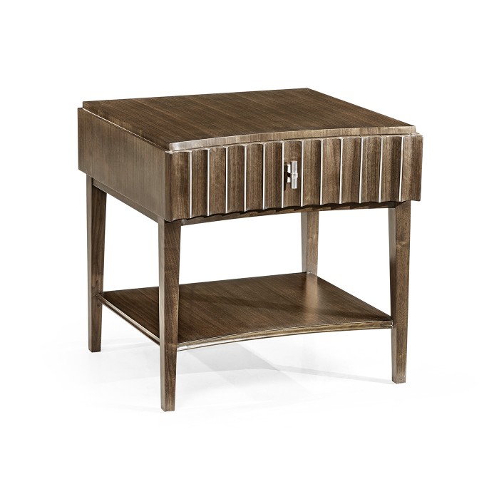 Gatsby Reeded End Table with Shelf