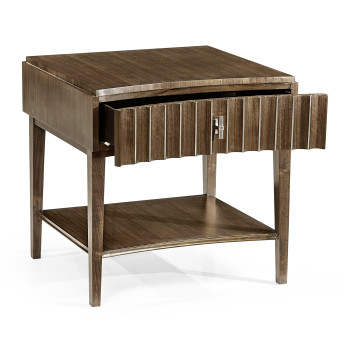 Gatsby Reeded End Table with Shelf