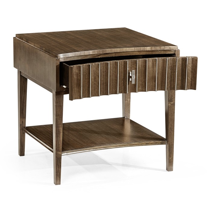Gatsby Reeded End Table with Shelf