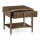 Gatsby Reeded End Table with Shelf