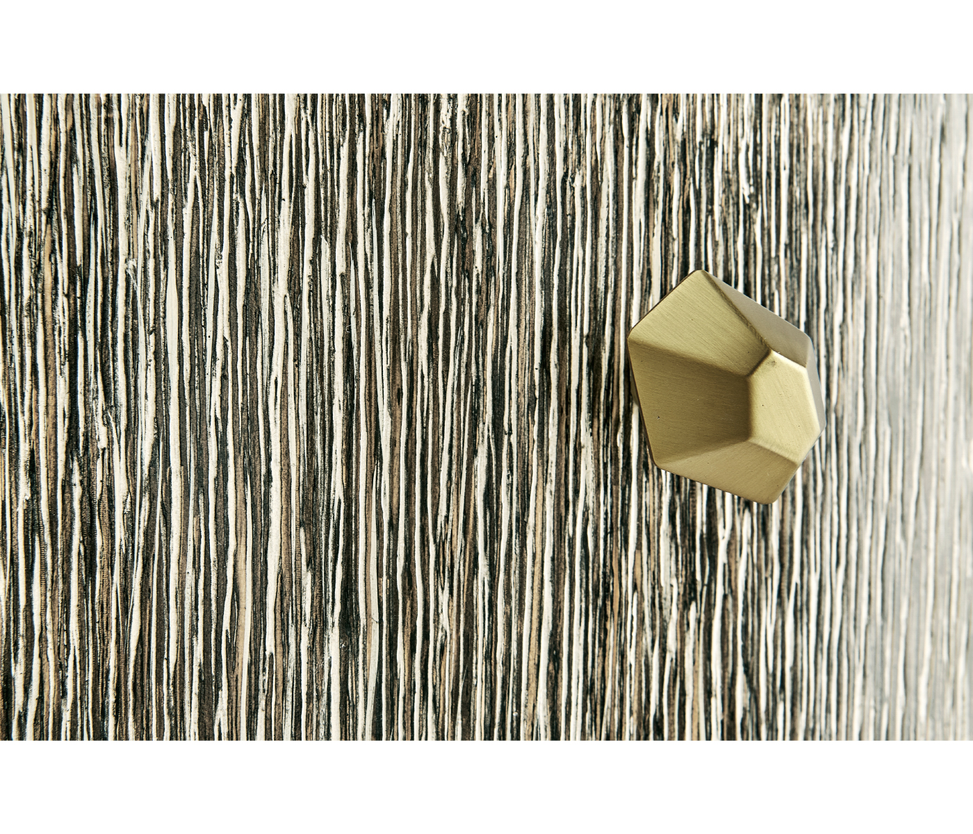 Geometric Circular Dark French Oak End Table with Drawer