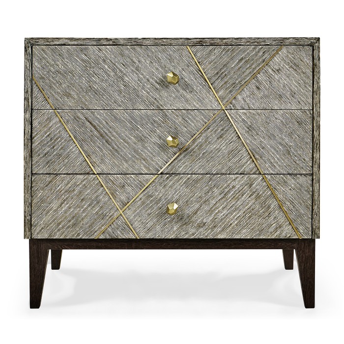 Geometric Transitional Bedside Chest
