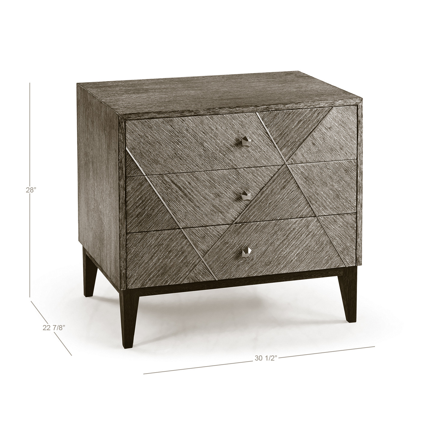 Geometric Transitional Bedside Chest
