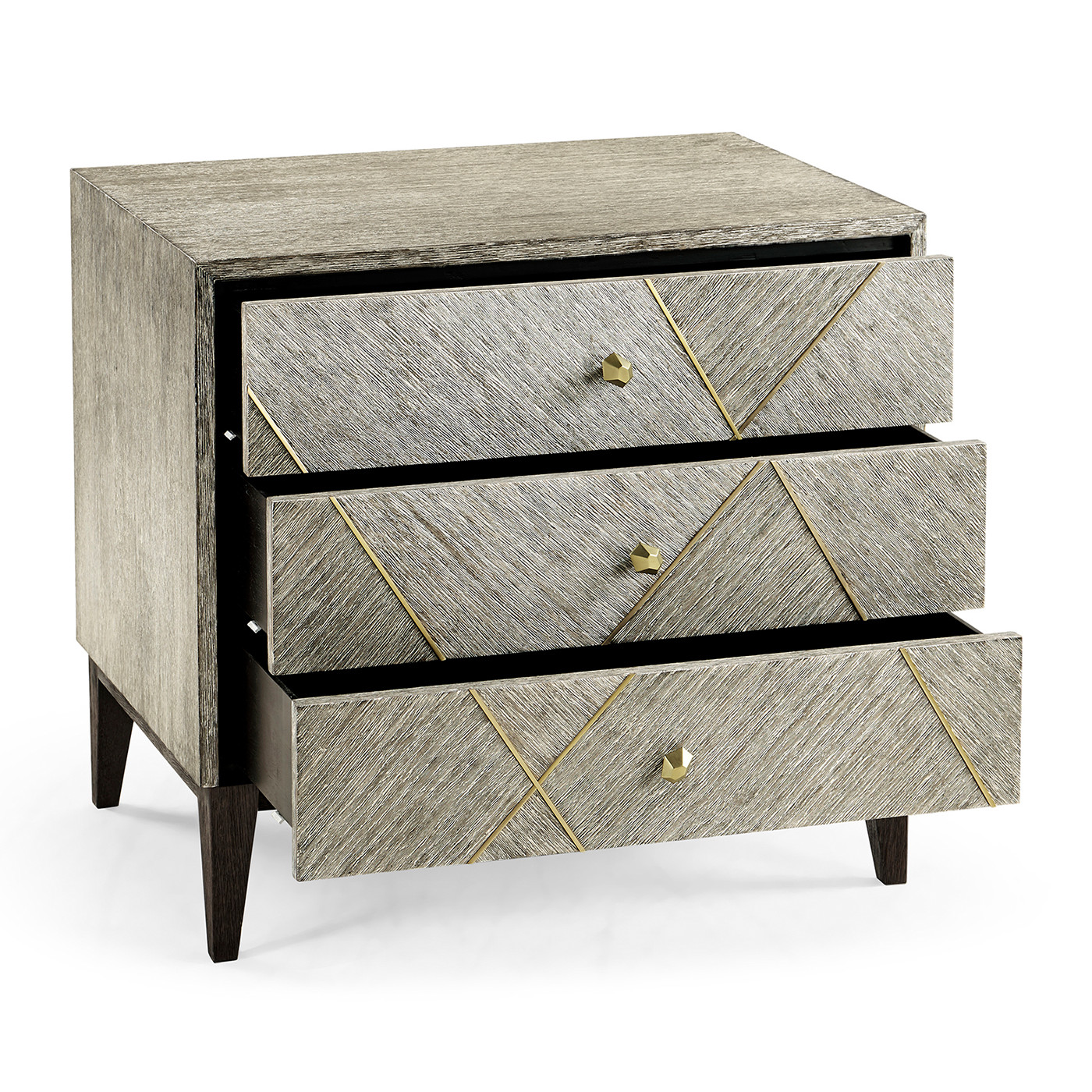 Geometric Transitional Bedside Chest