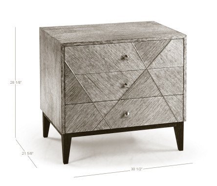 Geometric Transitional Bedside Chest