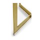 Geometric Round Oak & Brass End Table